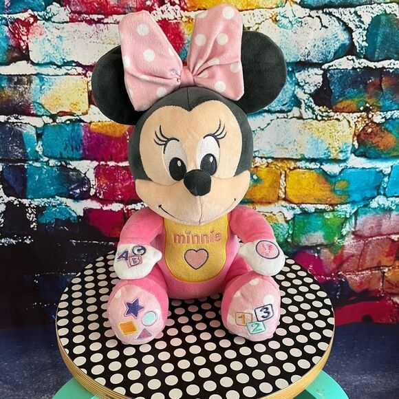 Disney Baby Musical Discovery  Plush Minnie Mouse Talks ABCs Numbers Shapes 1474 - Picture 1 of 7